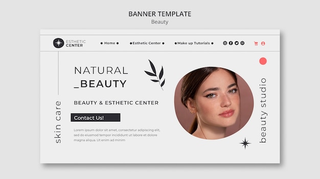 Free PSD beauty banner template design