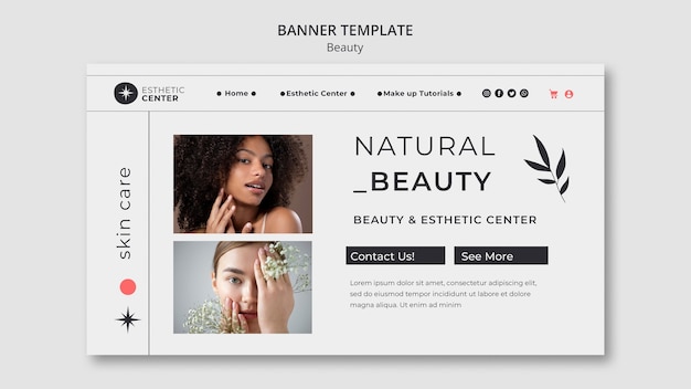 Free PSD beauty banner template design