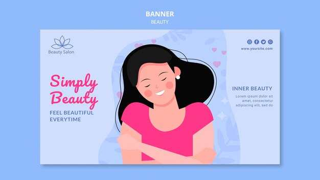 Beauty banner template illustrated