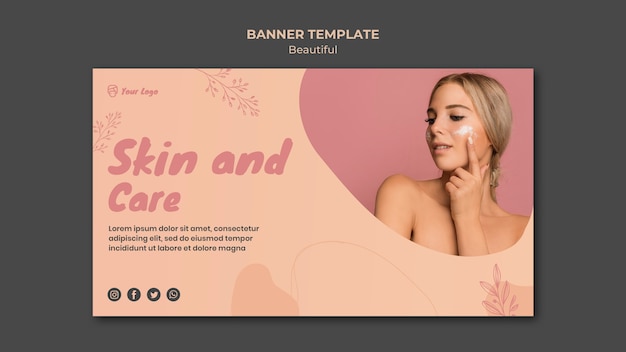 Free PSD beauty banner template