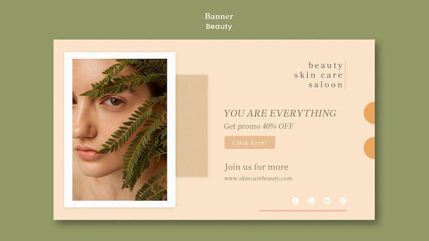 Free PSD beauty banner template