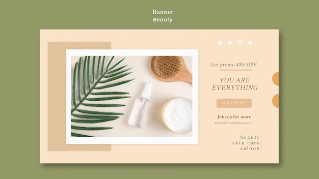 Free PSD beauty banner template