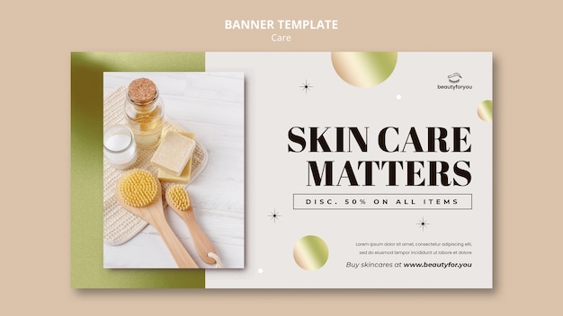 Beauty and care banner design template