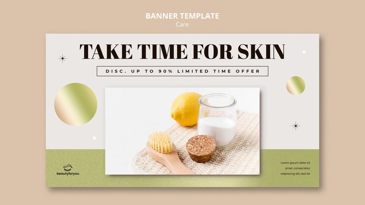 Free PSD beauty and care banner design template