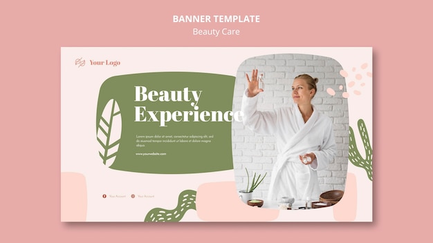 Beauty care banner template