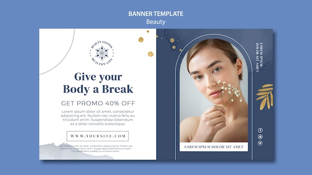 Free PSD beauty and care banner template