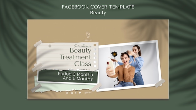 Beauty class facebook cover template