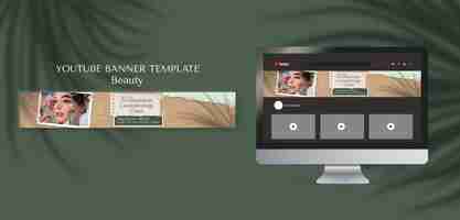 Free PSD beauty class youtube banner template