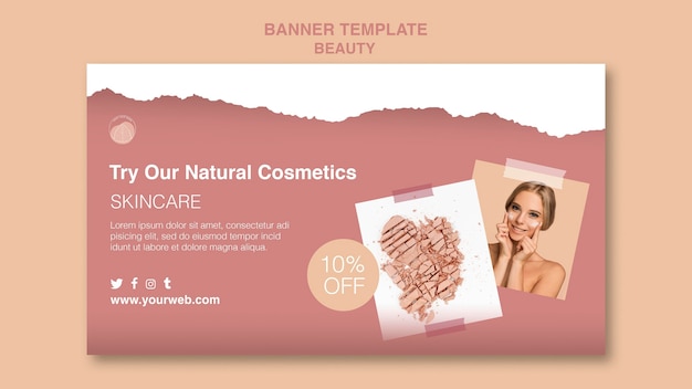 Free PSD beauty concept banner template