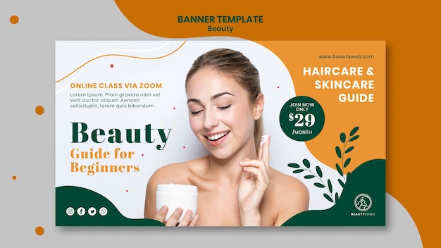 Free PSD beauty concept banner template