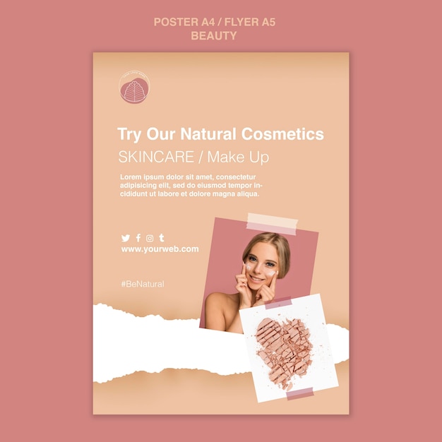 Beauty concept flyer template