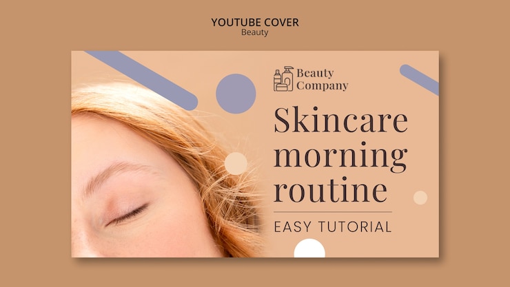無料PSD ビューティーコンセプトyoutubeカバーテンプレート
