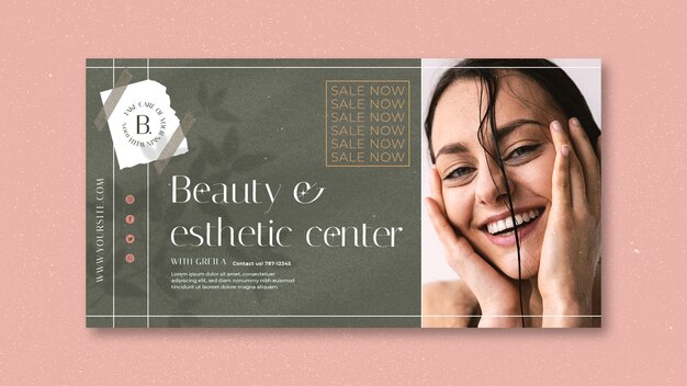 Beauty facebook ad template design