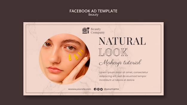 Beauty facebook ad template design