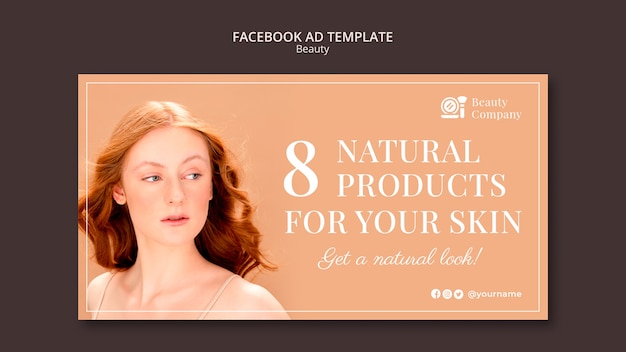 Beauty facebook ad template design