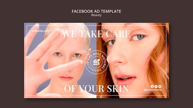 Free PSD beauty facebook ad template design