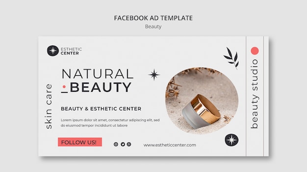 Free PSD beauty facebook ad template