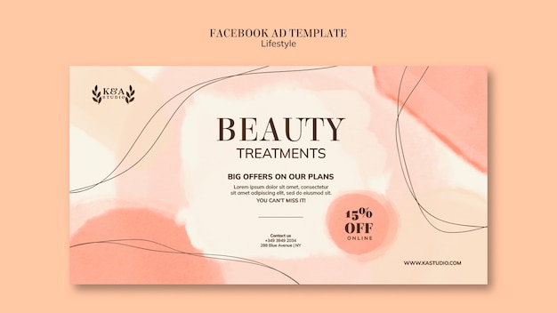 Beauty facebook ad template