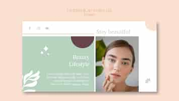 Free PSD beauty facebook ad template