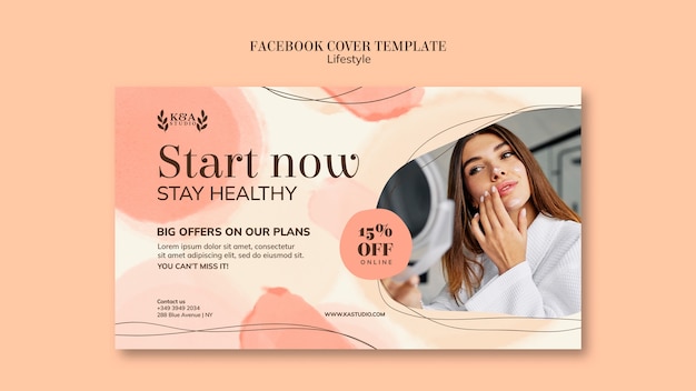 Free PSD beauty facebook cover template