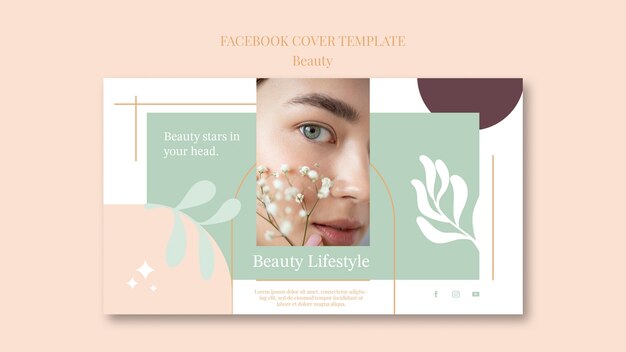 Beauty facebook cover template