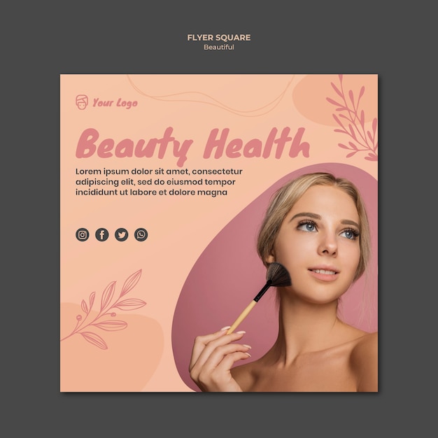 Beauty flyer template design