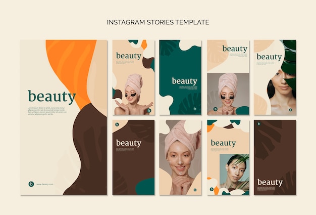 Beauty instagram stories template collection