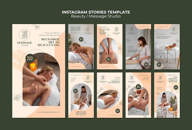 beauty instagram stories template set