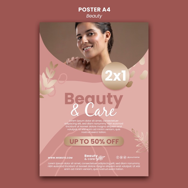 Beauty poster design template