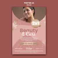 Free PSD beauty poster design template