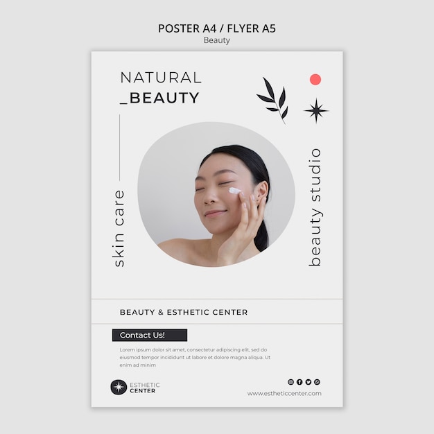 Beauty poster template design