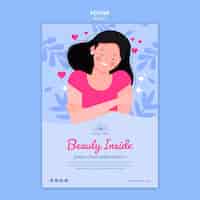 Free PSD beauty poster template illustrated