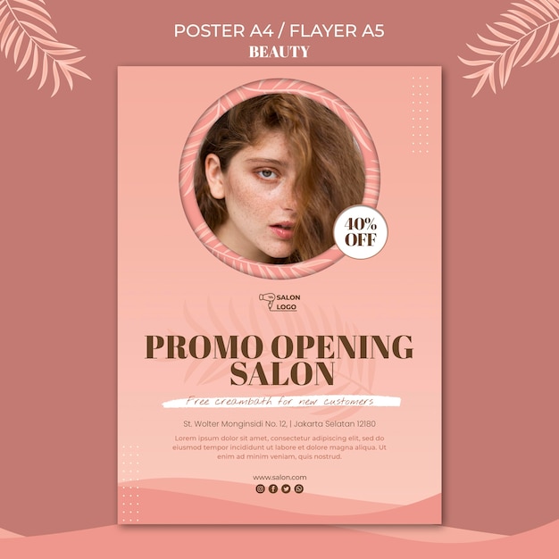 Free PSD beauty poster template