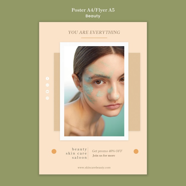 Free PSD beauty poster template