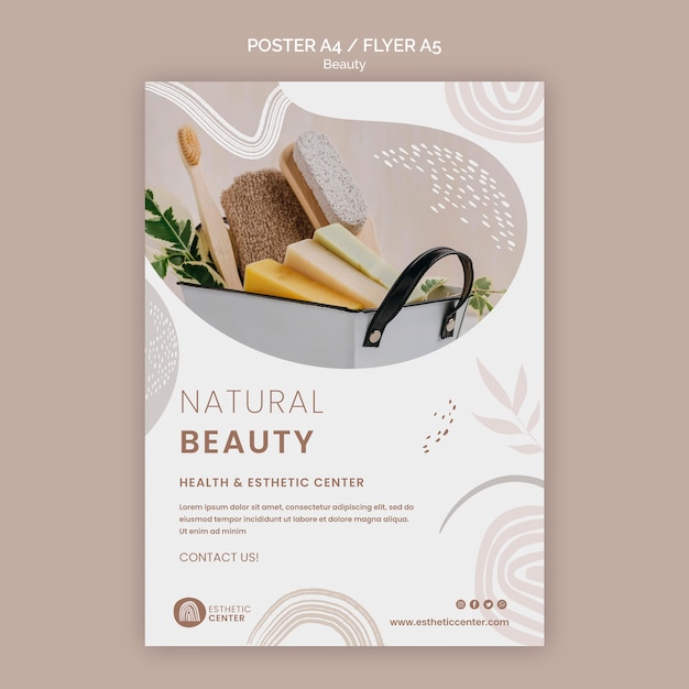 Free PSD beauty poster template