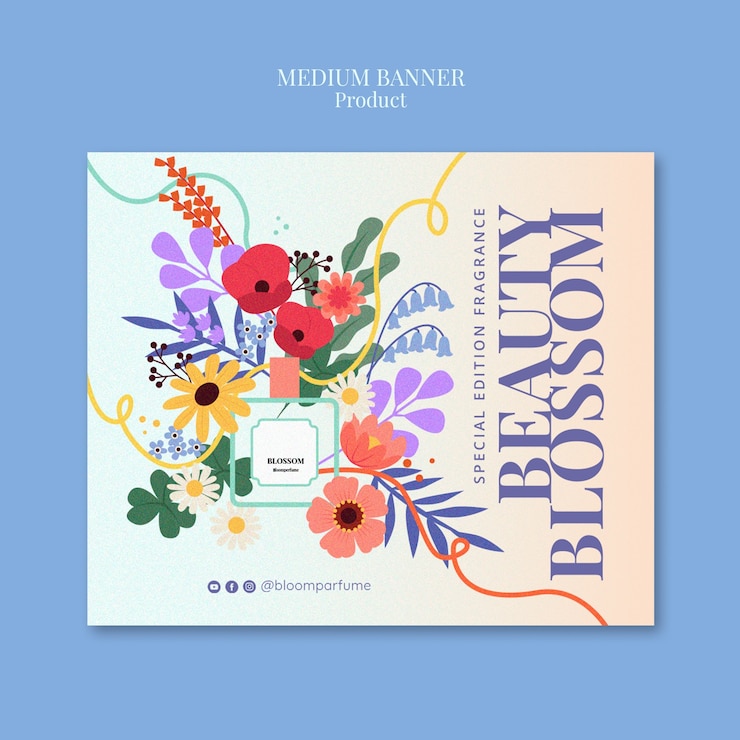 Free PSD beauty product template design