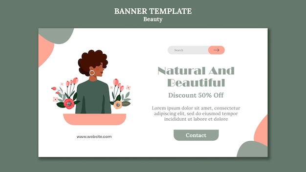 Beauty sale banner template
