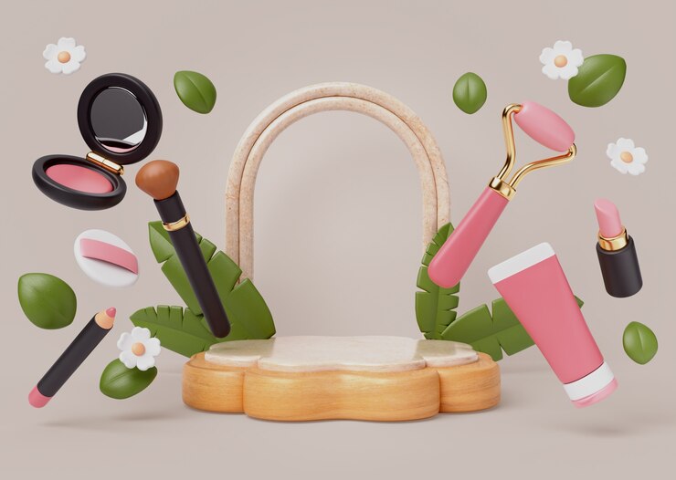 Free PSD beauty sales podium background