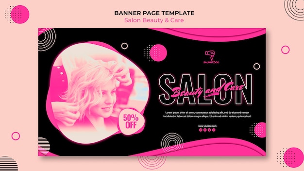 Beauty salon banner template style