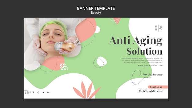 Free PSD beauty salon banner template