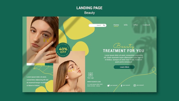 Free PSD beauty salon landing page