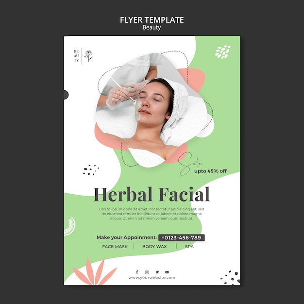 Beauty salon print template