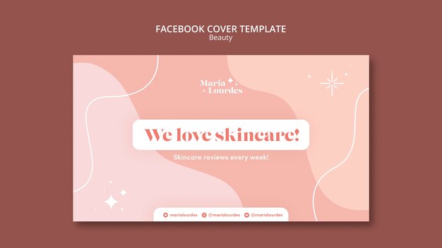 beauty and skincare cosmetics social media cover template