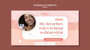 Free PSD beauty and skincare cosmetics social media promo template