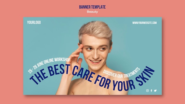 Free PSD beauty and skincare product banner template