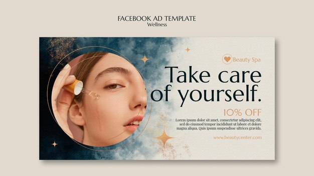 beauty and spa center  facebook template