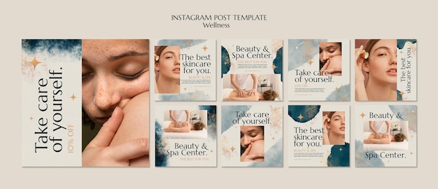 Free PSD beauty and spa center  instagram posts