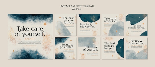 Free PSD beauty and spa center  instagram posts