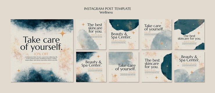 Free PSD beauty and spa center  instagram posts