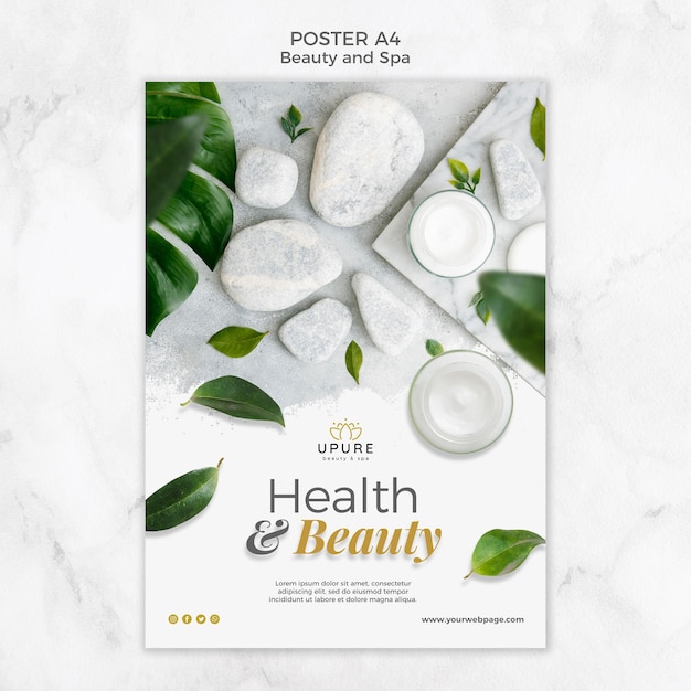 Free PSD beauty and spa poster template